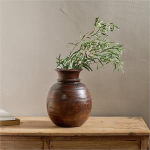 Nkuku Kiaan Reclaimed Traditional Wood Wide Pot